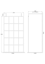Nuie Frameless Wetroom Screen With Support Arms – 700mm, 760mm, 800mm, 900mm, 1000mm, 1100mm, 1200mm & 1400mm, photo 7