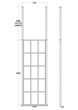 Nuie Frame Screen Wetroom With Ceiling Posts – 700mm, 760mm, 800mm & 900mm, photo 2