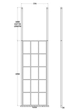 Nuie Frame Screen Wetroom With Ceiling Posts – 700mm, 760mm, 800mm & 900mm, photo 3