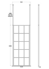 Nuie Frame Screen Wetroom With Ceiling Posts – 700mm, 760mm, 800mm & 900mm, photo 4