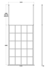 Nuie Framed Wetroom Screen – 1950mm High – 1000mm, 1100mm, 1200mm & 1400mm, photo 4