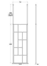 Nuie Framed Wetroom Screen – 1950mm High – 750mm, 800mm, 850mm, 900mm, 1050mm, 1150mm, 1250mm & 1450mm, photo 2