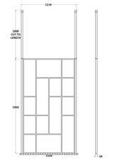 Nuie Framed Wetroom Screen – 1950mm High – 750mm, 800mm, 850mm, 900mm, 1050mm, 1150mm, 1250mm & 1450mm, photo 7