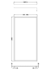 Nuie Framed Wetroom Screen – 1950mm High – 700mm, 760mm, 800mm, 900mm, 1000mm, 1100mm, 1200mm & 1400mm, photo 7