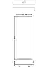 Nuie Framed Wetroom Screen – 1950mm High – 700mm, 760mm, 800mm, 900mm, 1000mm, 1100mm, 1200mm & 1400mm, photo 3