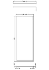 Nuie Framed Wetroom Screen – 1950mm High – 700mm, 760mm, 800mm, 900mm, 1000mm, 1100mm, 1200mm & 1400mm, photo 4