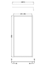 Nuie Framed Wetroom Screen – 1950mm High – 700mm, 760mm, 800mm, 900mm, 1000mm, 1100mm, 1200mm & 1400mm, photo 6