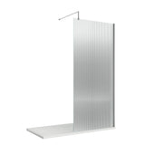 Nuie 1000mm Semi-Frameless Wetroom Screen – 1950mm High – Chrome