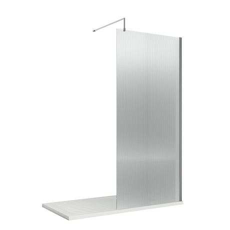 Nuie 1000mm Semi-Frameless Wetroom Screen – 1950mm High – Chrome