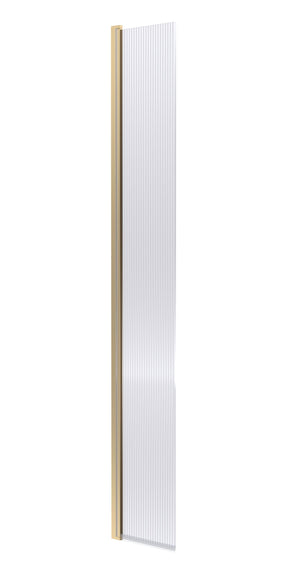 Nuie 320mm Semi-Frameless Wetroom Screen – 1950mm High – Brushed Brass