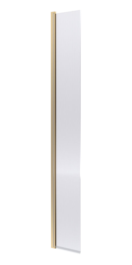 Nuie 320mm Semi-Frameless Wetroom Screen – 1950mm High – Brushed Brass