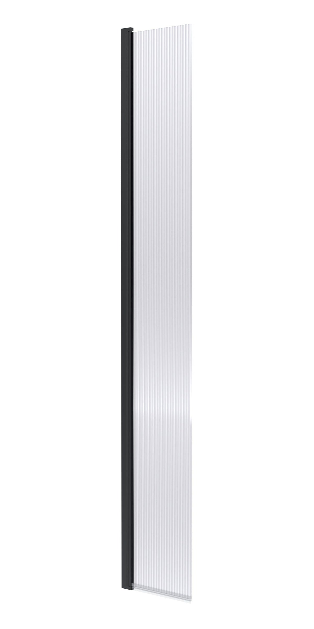 Nuie 320mm Semi-Frameless Wetroom Screen – 1950mm High – Matt Black