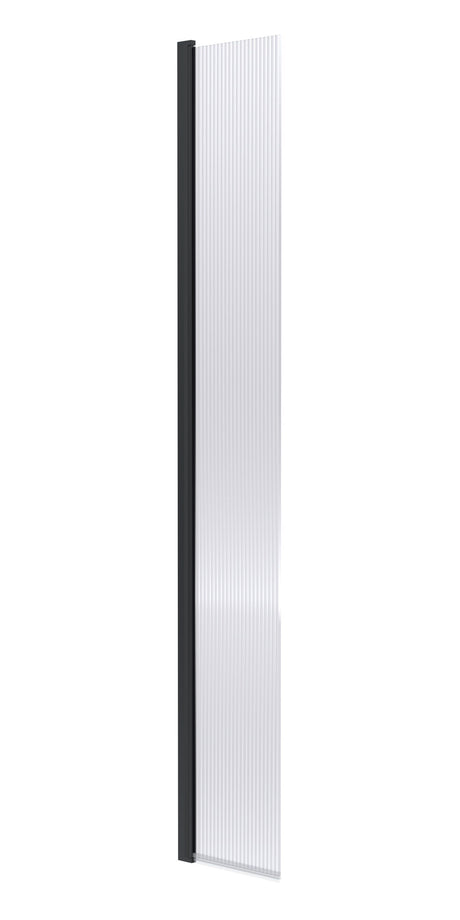 Nuie 320mm Semi-Frameless Wetroom Screen – 1950mm High – Matt Black