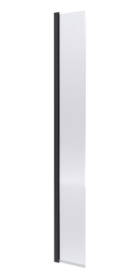 Nuie 320mm Semi-Frameless Wetroom Screen – 1950mm High – Matt Black