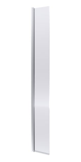 Nuie 330mm Semi-Frameless Fluted Concealed Hinged Return Wetroom Screen – Chrome
