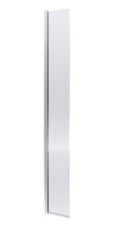 Nuie 320mm Semi-Frameless Fluted Hinged Wetroom Return Screen – Chrome