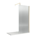 Nuie Semi-Frameless Fluted Wetroom Screen – 850mm, 900mm, 950mm, 1000mm & 1050mm, photo 2