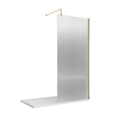 Nuie Semi-Frameless Fluted Wetroom Screen – 850mm, 900mm, 950mm, 1000mm & 1050mm, photo 2