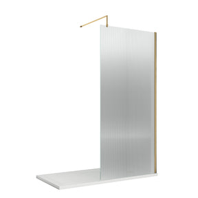 Nuie Semi-Frameless Fluted Wetroom Screen – 850mm, 900mm, 950mm, 1000mm & 1050mm, photo 2