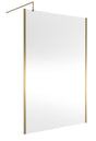 Nuie 1400mm Semi-Frameless Wetroom Screen – 1950mm High – Brushed Brass