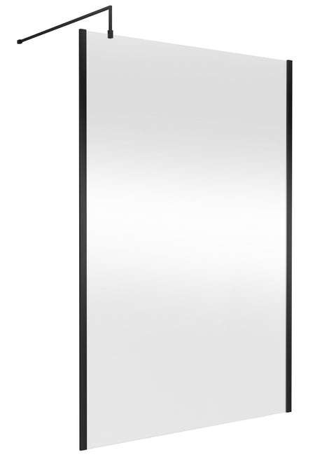 Nuie 1400mm Semi-Frameless Wetroom Screen – 1950mm High – Brushed Brass