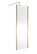 Nuie Semi-Frameless Wetroom Screen – 1950mm High – 700mm, 760mm, 800mm, 900mm, 1000mm, 1100mm & 1200mm