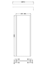 Nuie Semi-Frameless Wetroom Screen – 1950mm High – 700mm, 760mm, 800mm, 900mm, 1000mm, 1100mm & 1200mm, photo 3