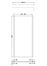Nuie Semi-Frameless Wetroom Screen – 1950mm High – 700mm, 760mm, 800mm, 900mm, 1000mm, 1100mm & 1200mm, photo 6
