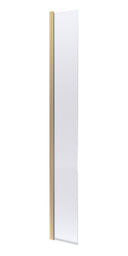 Nuie 320mm Semi-Frameless Wetroom Screen – 1950mm High – Brushed Brass
