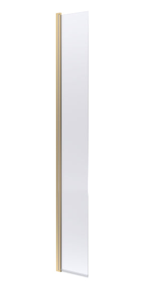 Nuie 320mm Semi-Frameless Wetroom Screen – 1950mm High – Brushed Brass