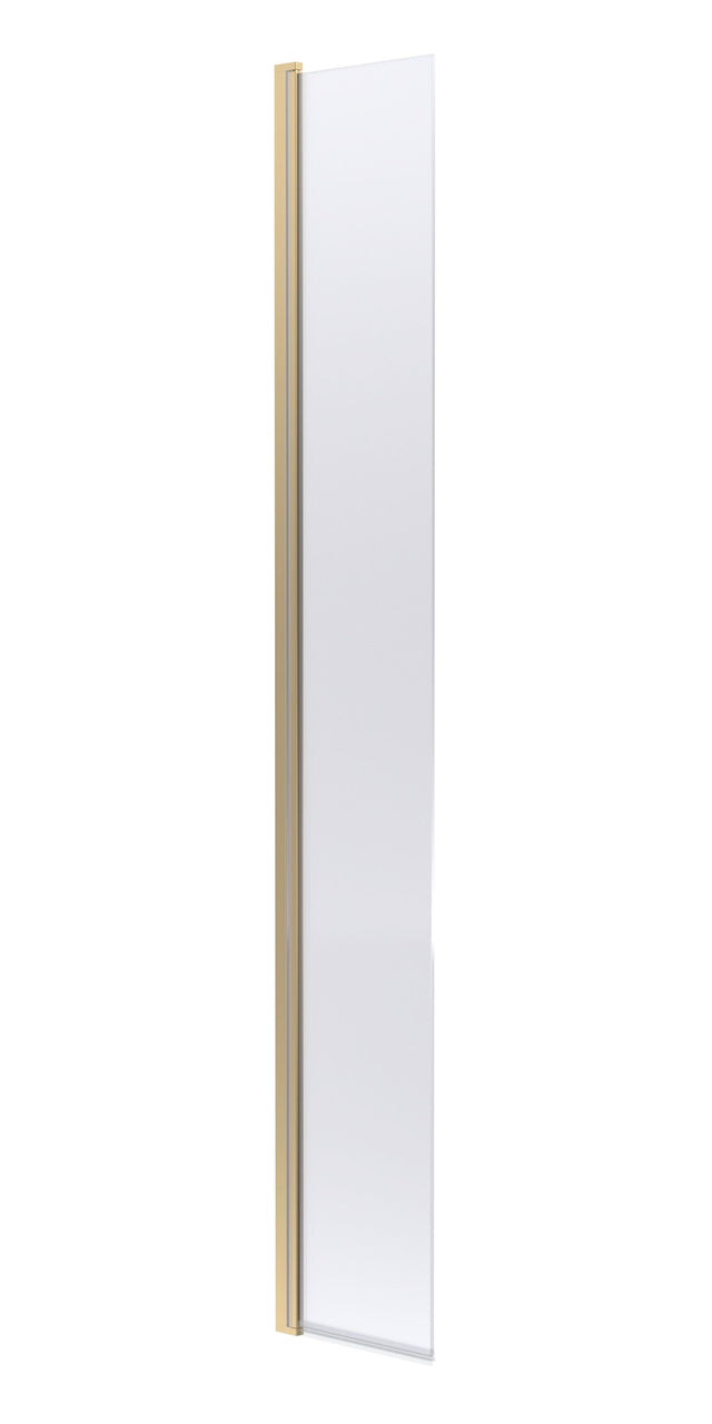 Nuie 320mm Semi-Frameless Wetroom Screen – 1950mm High – Brushed Brass