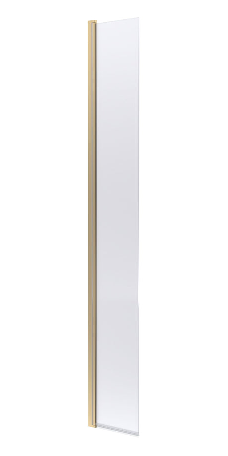 Nuie 320mm Semi-Frameless Wetroom Screen – 1950mm High – Brushed Brass