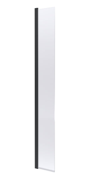 Nuie 320mm Semi-Frameless Wetroom Screen – 1950mm High – Matt Black