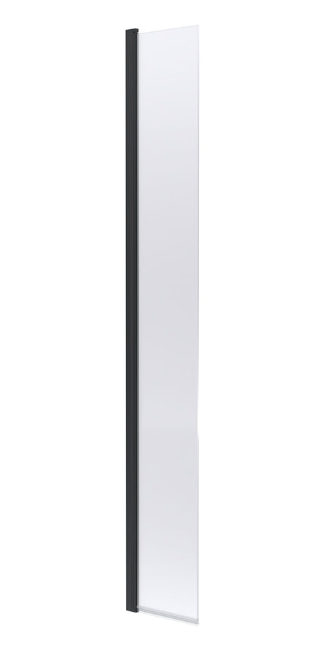 Nuie 320mm Semi-Frameless Wetroom Screen – 1950mm High – Matt Black