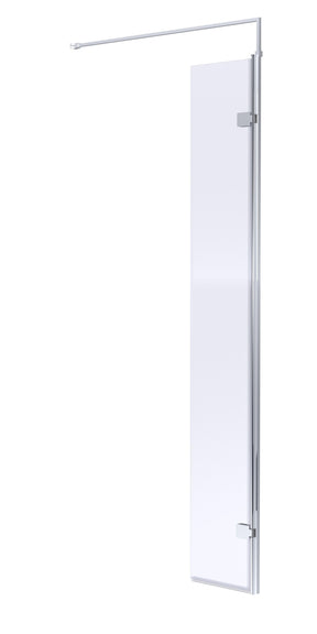 Nuie 320mm Semi-Frameless Hinged Wetroom Return Screen – Chrome