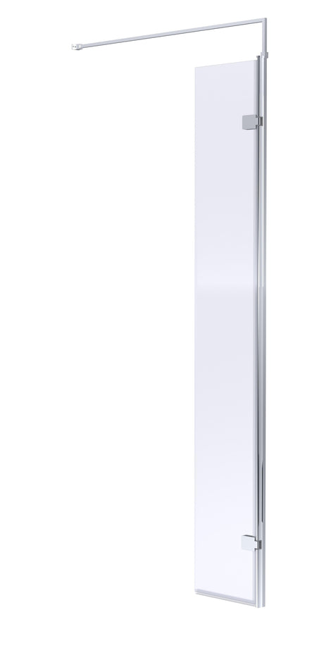 Nuie 320mm Semi-Frameless Hinged Wetroom Return Screen – Chrome