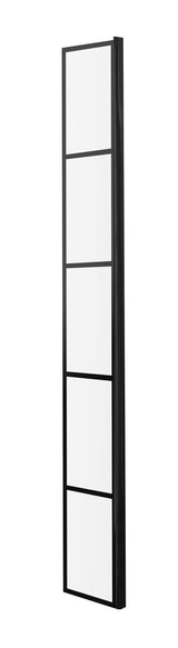 Nuie 200mm Semi-Frameless Wetroom Screen – 1950mm High – Matt Black