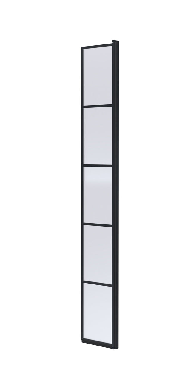 Nuie 320mm Framed Wetroom Screen – 1950mm High – Matt Black