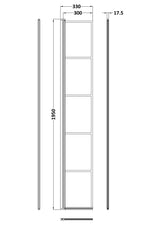 Nuie 320mm Framed Wetroom Screen – 1950mm High – Matt Black, photo 2