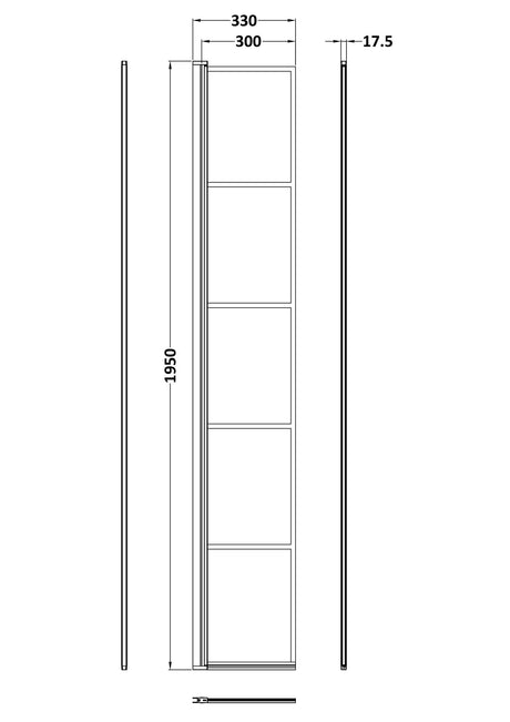 Nuie Frameless Wetroom Screen – 320mm, 700mm, 760mm, 800mm, 900mm, 1000mm, 1100mm, 1200mm & 1400mm, photo 4