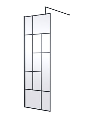 Nuie Semi-Frameless Wetroom Screen – 1950mm High – 700mm, 760mm, 800mm, 900mm, 1000mm, 1100mm, 1200mm & 1400mm