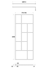 Nuie Semi-Frameless Wetroom Screen – 1950mm High – 700mm, 760mm, 800mm, 900mm, 1000mm, 1100mm, 1200mm & 1400mm, photo 4