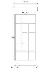 Nuie Semi-Frameless Wetroom Screen – 1950mm High – 700mm, 760mm, 800mm, 900mm, 1000mm, 1100mm, 1200mm & 1400mm, photo 5