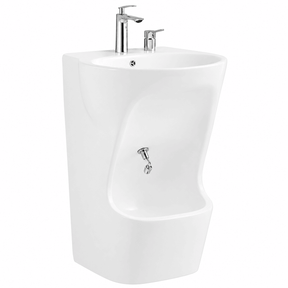 Nuie Wudu Ceramic Sink and Foot Wash Basin – White