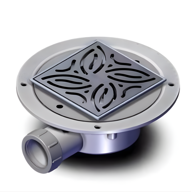 AKW Tuff Form 1 Part Gravity Stainless Steel Waste Adaptor - Tiled Floors (25418-UK)