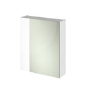 Nuie Fusion 600mm 2 Door Wall Hung Mirror Cabinet – Gloss White, photo 2