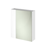 Nuie Fusion 600mm 2 Door Wall Hung Mirror Cabinet – Gloss White, photo 2