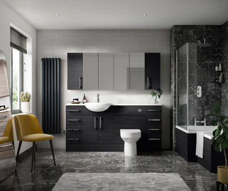 Nuie Fusion 2 Door Wall Hung Mirror Cabinet – 600mm & 800mm