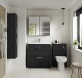 Nuie Fusion 800mm 2 Door Wall Hung Fitted Mirror Cabinet (50/50)