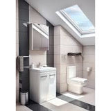 Kartell K-VIT Options 24 500mm Mirror Cabinet – White Gloss & Matt Cool Grey (OPT500MIR-WT) (OPT500MIR-CG)